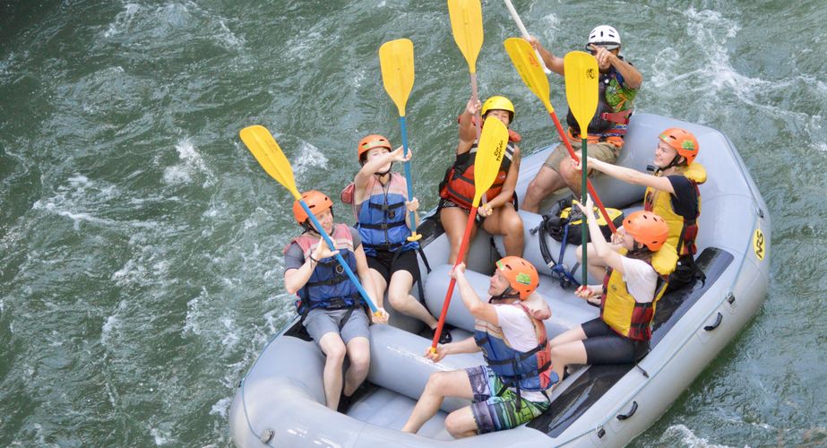 Raften dwars door de natuur